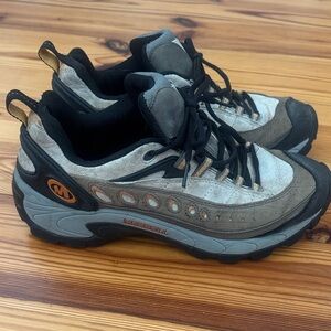 Merrell Women's Pulse Low Top Hiking Shoes gray and orange size 10